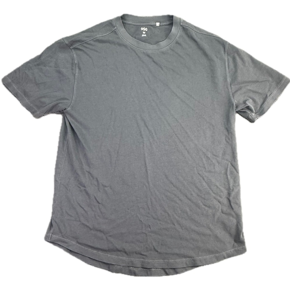 DSG T-Shirt Mens M Gray Short Sleeve Curved Hem Cotton DAM14119